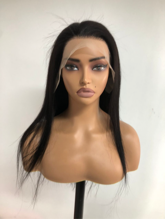 13x4 18inch Transparent Straight Lace Front Wig