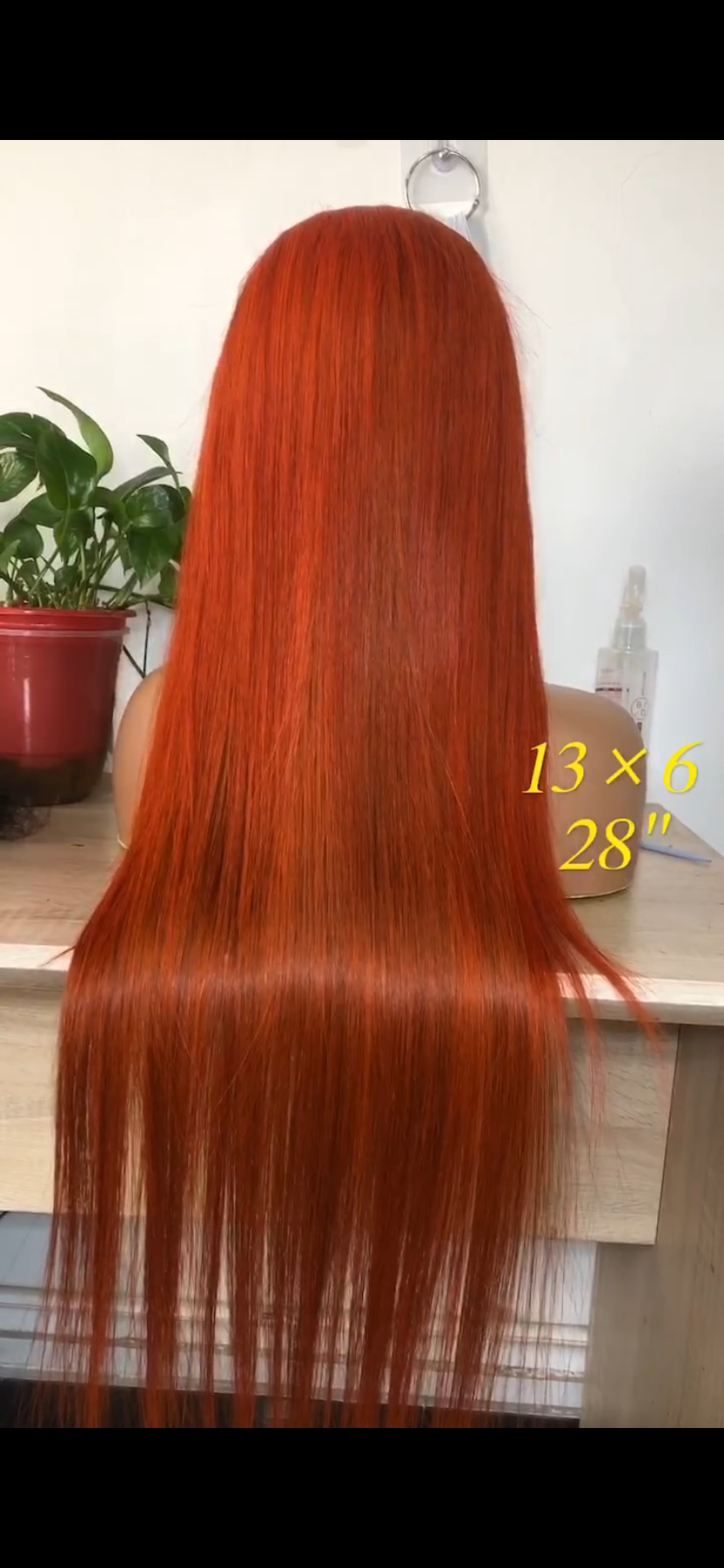 13x4 26inch Transparent Straight Lace Front Wig