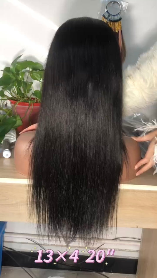 13x4 20inch Transparent Straight Lace Front Wig